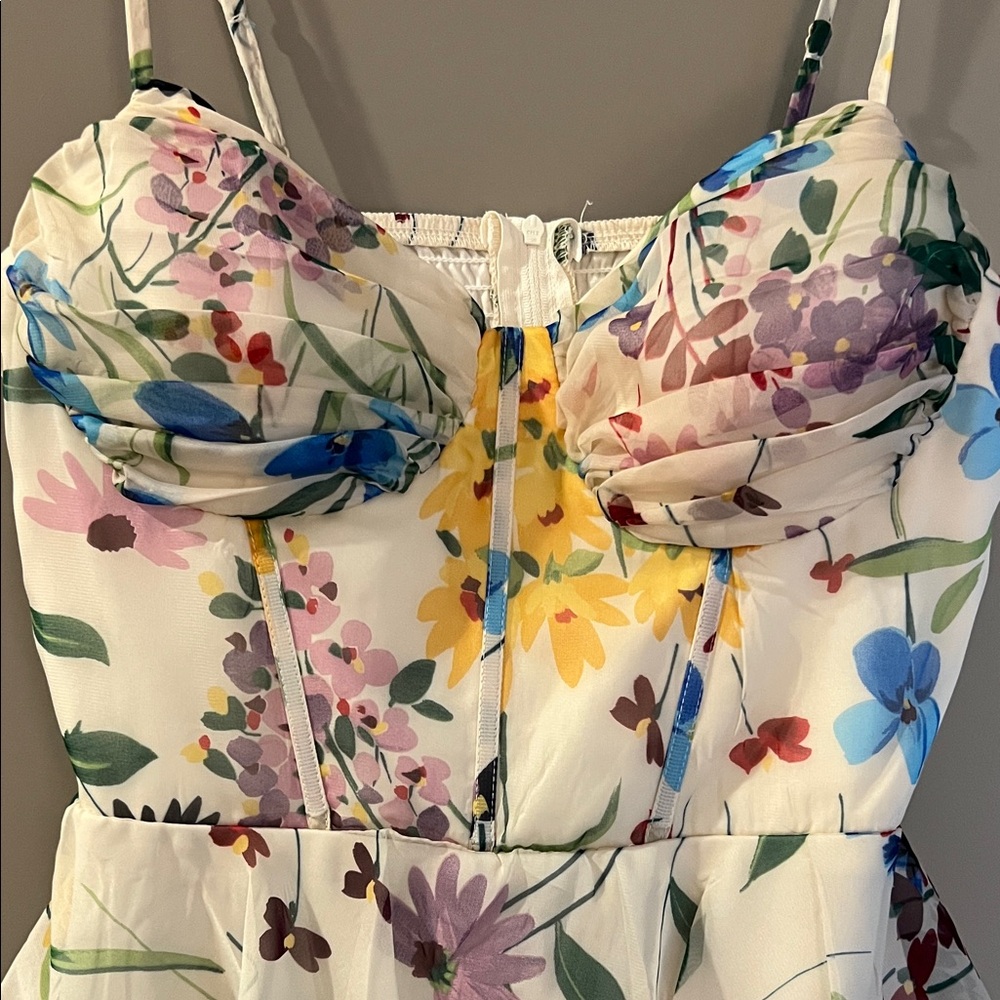 Macy's Floral Mini Dress - Multicolor - Picture 3 of 4